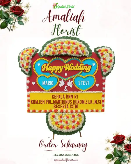 Papan Bunga Pernikahan Buduran